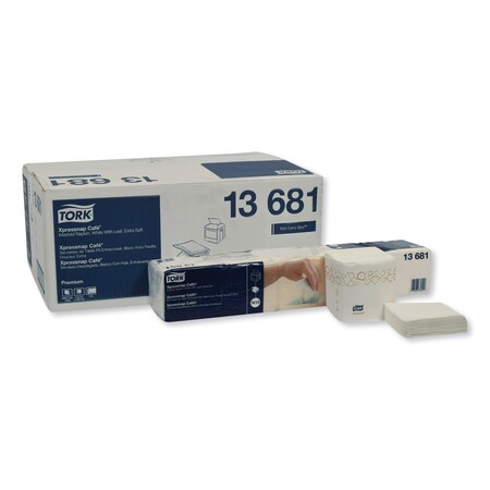 Tork Premium Xpressnap Interfold Dispenser Napkins, 2-Ply, 8.5x8.5, White, PK4000 13681